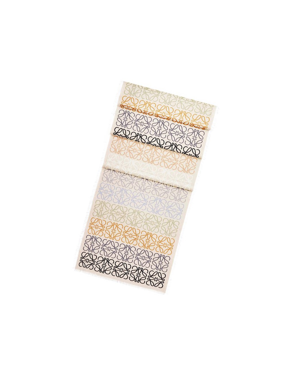 Loewe Anagram lines scarf in wool and cashmere Multicolore | 9518SFBVE