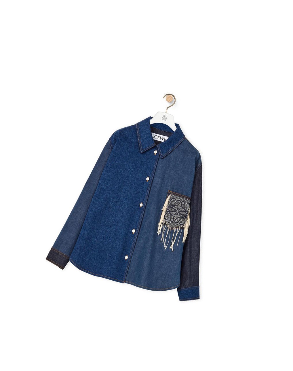 Loewe Anagram overshirt in denim Bleu Noir Bleu | 8450QJGUH