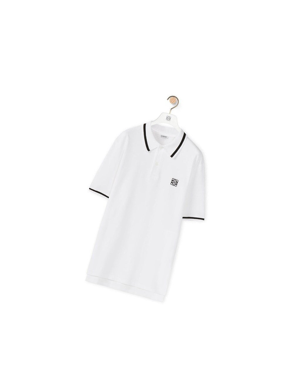 Loewe Anagram polo in cotton Blanche | 8756FNZGL