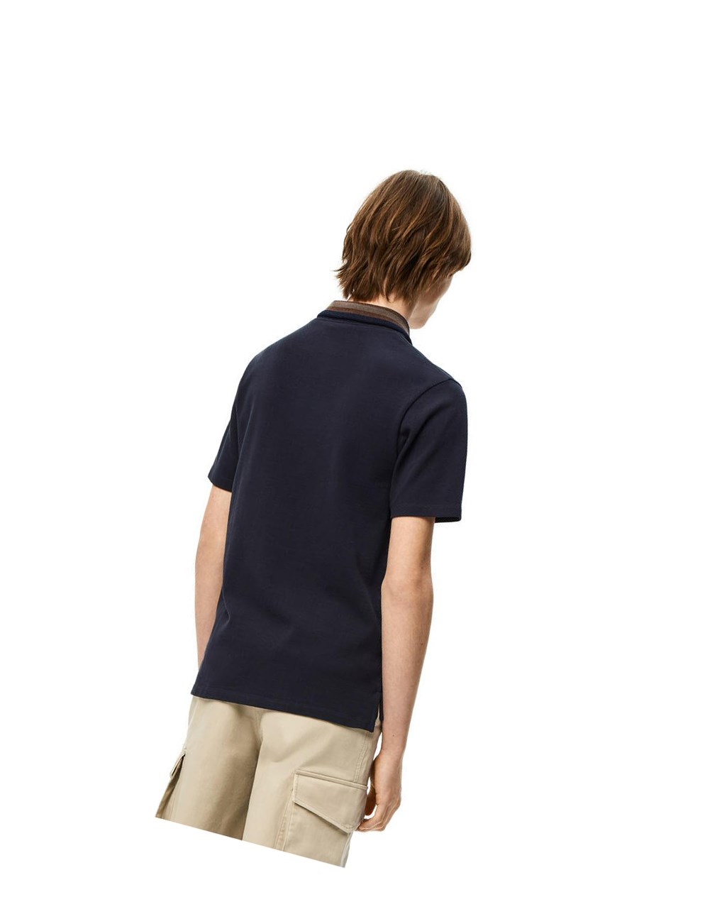 Loewe Anagram polo in cotton Bleu Marine Foncé Bleu | 2460NJGOD