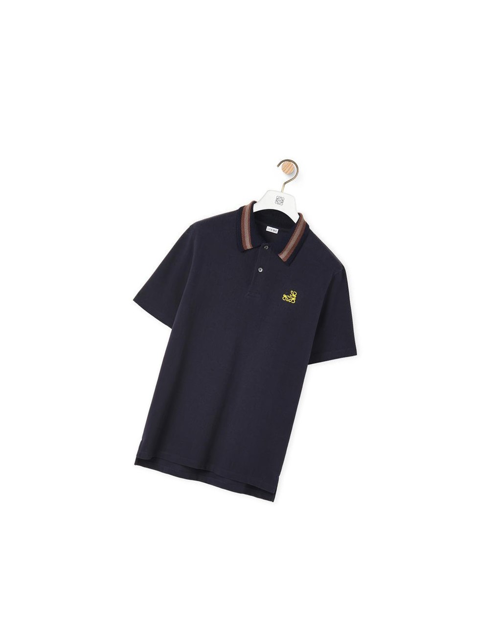 Loewe Anagram polo in cotton Bleu Marine Foncé Bleu | 2460NJGOD