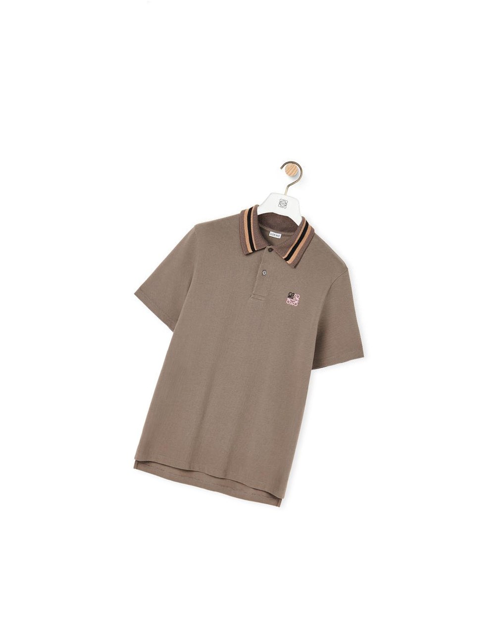 Loewe Anagram polo in cotton Grise | 8549CETQB