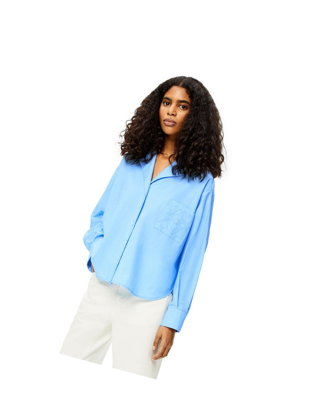 Loewe Anagram pyjama blouse in cotton Bleu | 2017JUQVW