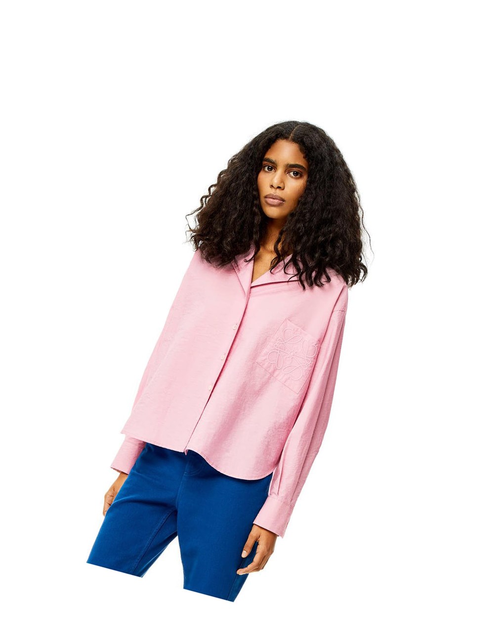 Loewe Anagram pyjama blouse in cotton Rose | 2379SIYRX