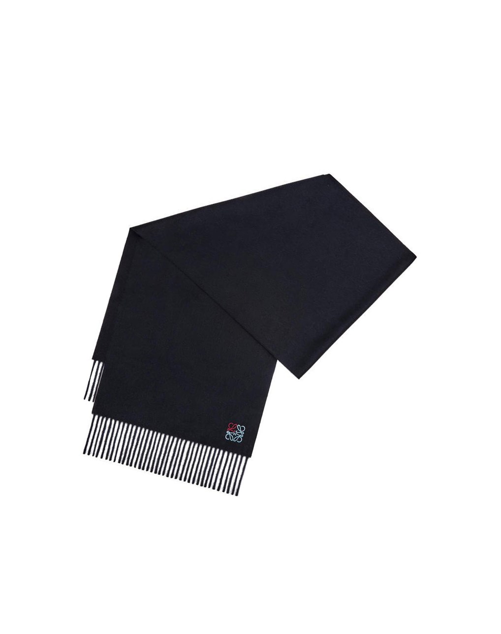 Loewe Anagram scarf in cashmere Bleu Foncé | 1435QPINJ