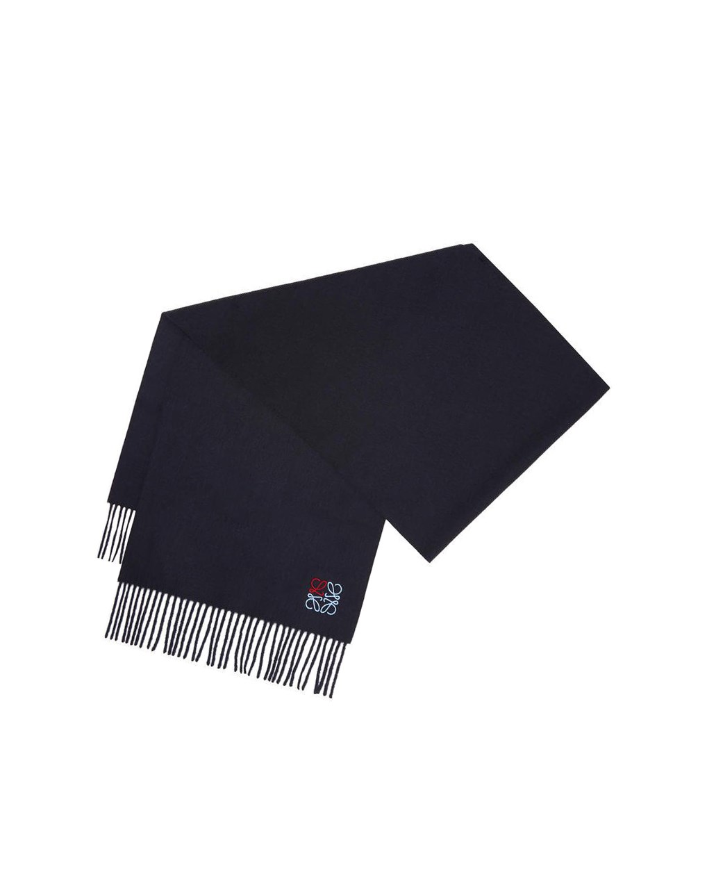 Loewe Anagram scarf in cashmere Bleu Marine Bleu | 0432SHTKM