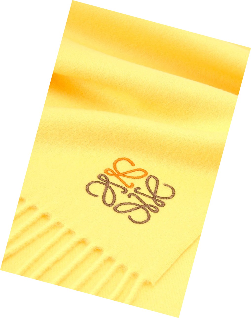 Loewe Anagram scarf in cashmere Jaune | 3859AFZTJ