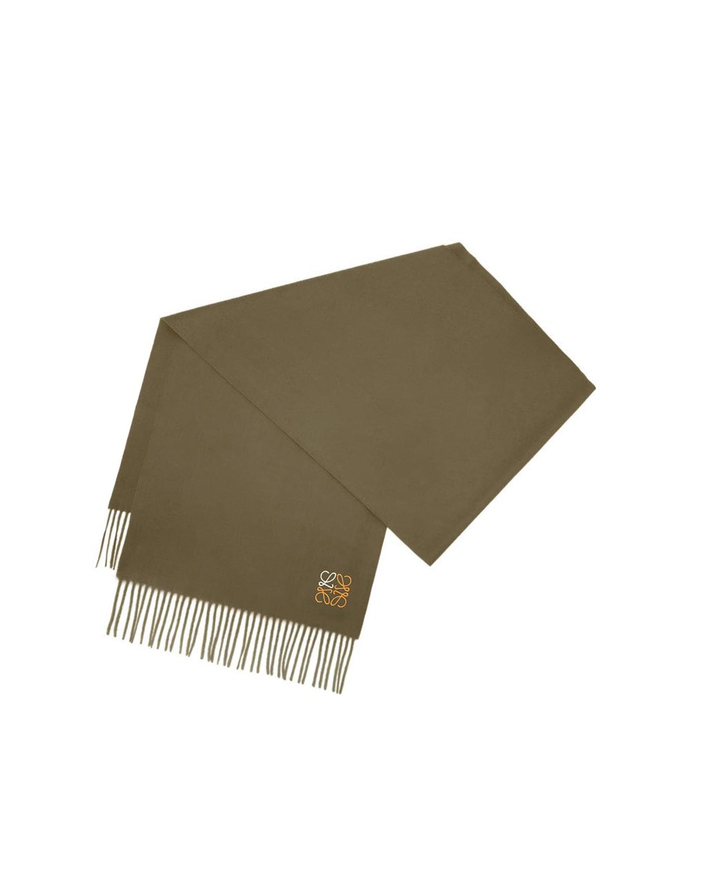 Loewe Anagram scarf in cashmere Vert Foncé | 0746QRHNY