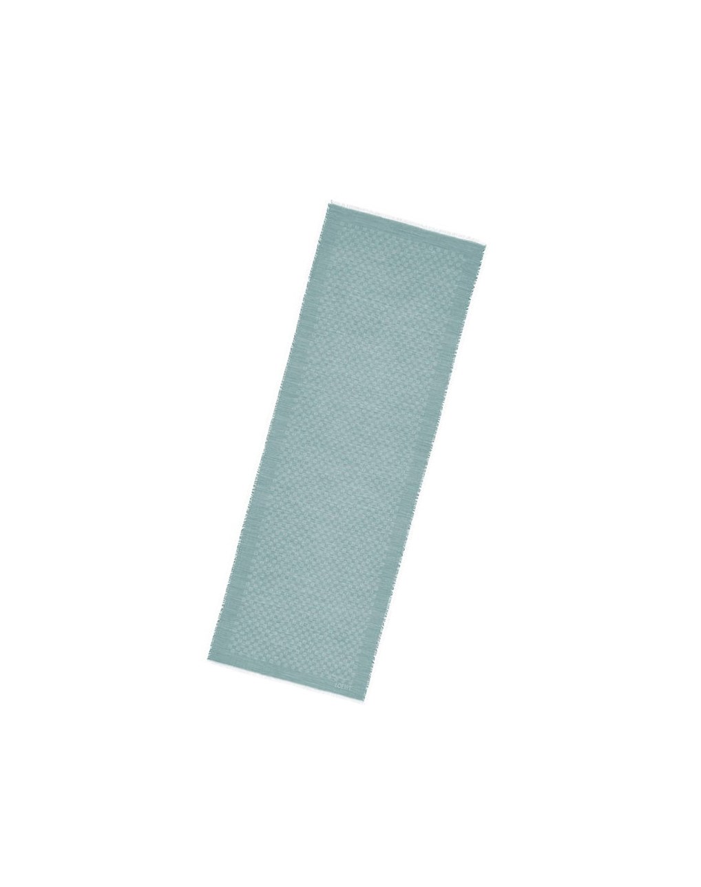 Loewe Anagram scarf in wool and silk Grise Bleu | 3920KRPBA