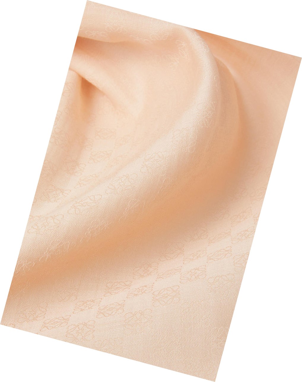 Loewe Anagram scarf in wool and silk Nude | 3916FRKPG