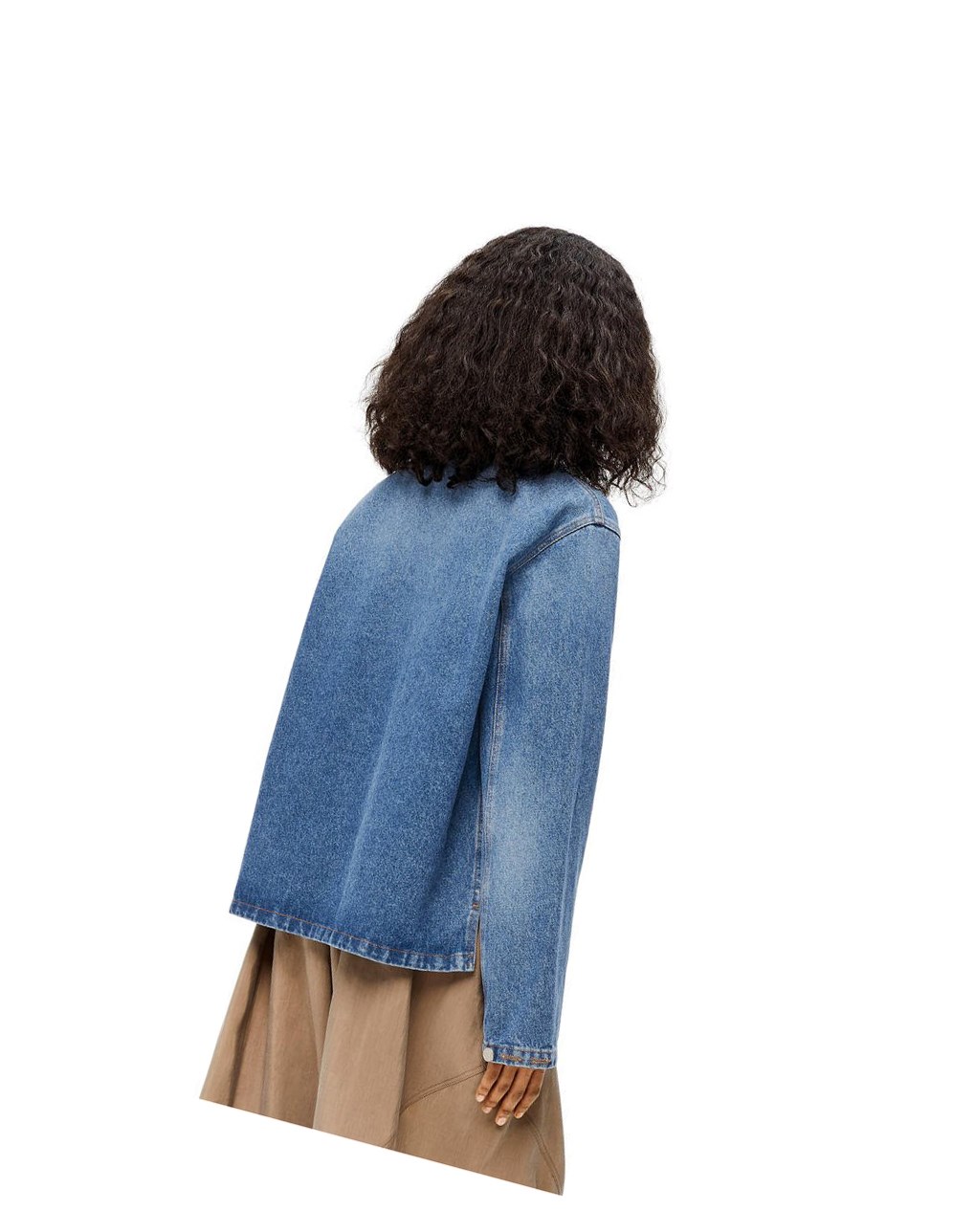 Loewe Anagram short jacket in cotton Bleu | 2509MOHIX