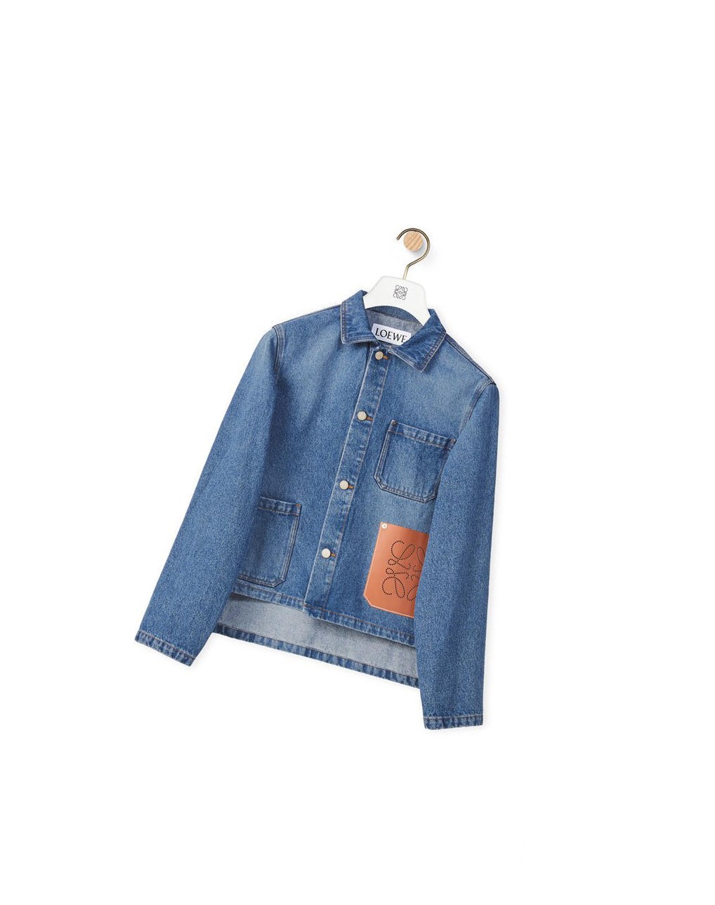 Loewe Anagram short jacket in cotton Bleu | 2509MOHIX