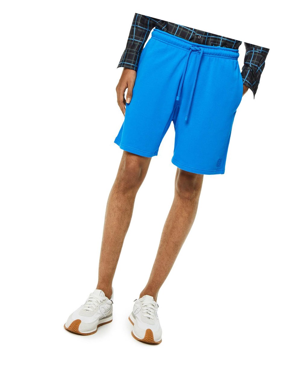 Loewe Anagram shorts in cotton Turquoise Foncé | 0194ENDRG