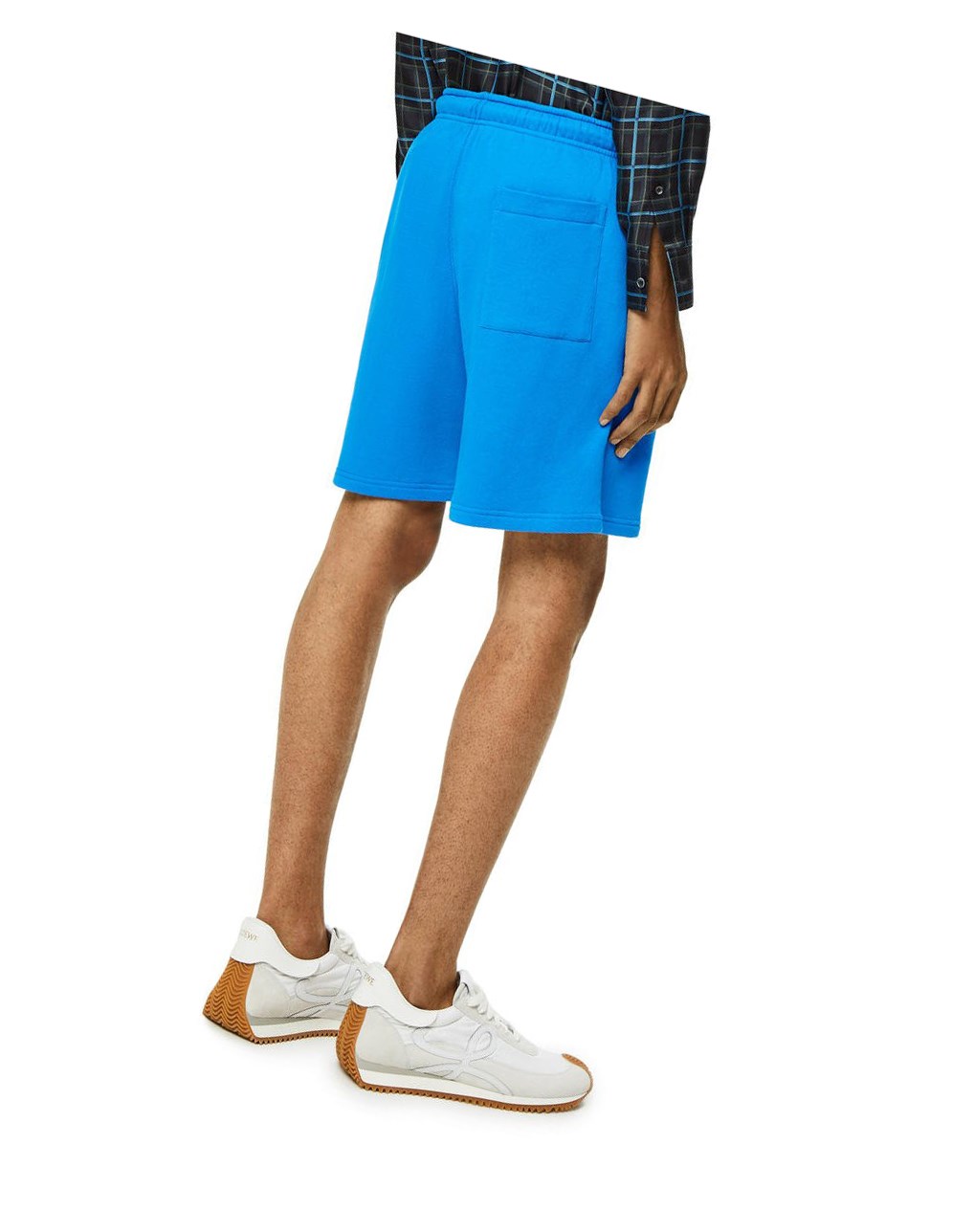 Loewe Anagram shorts in cotton Turquoise Foncé | 0194ENDRG