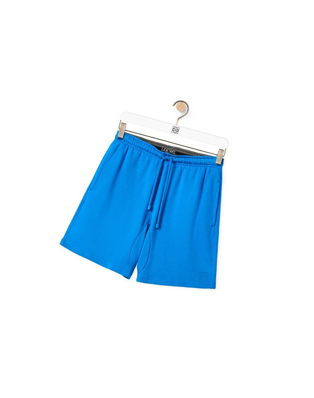 Loewe Anagram shorts in cotton Turquoise Foncé | 0194ENDRG