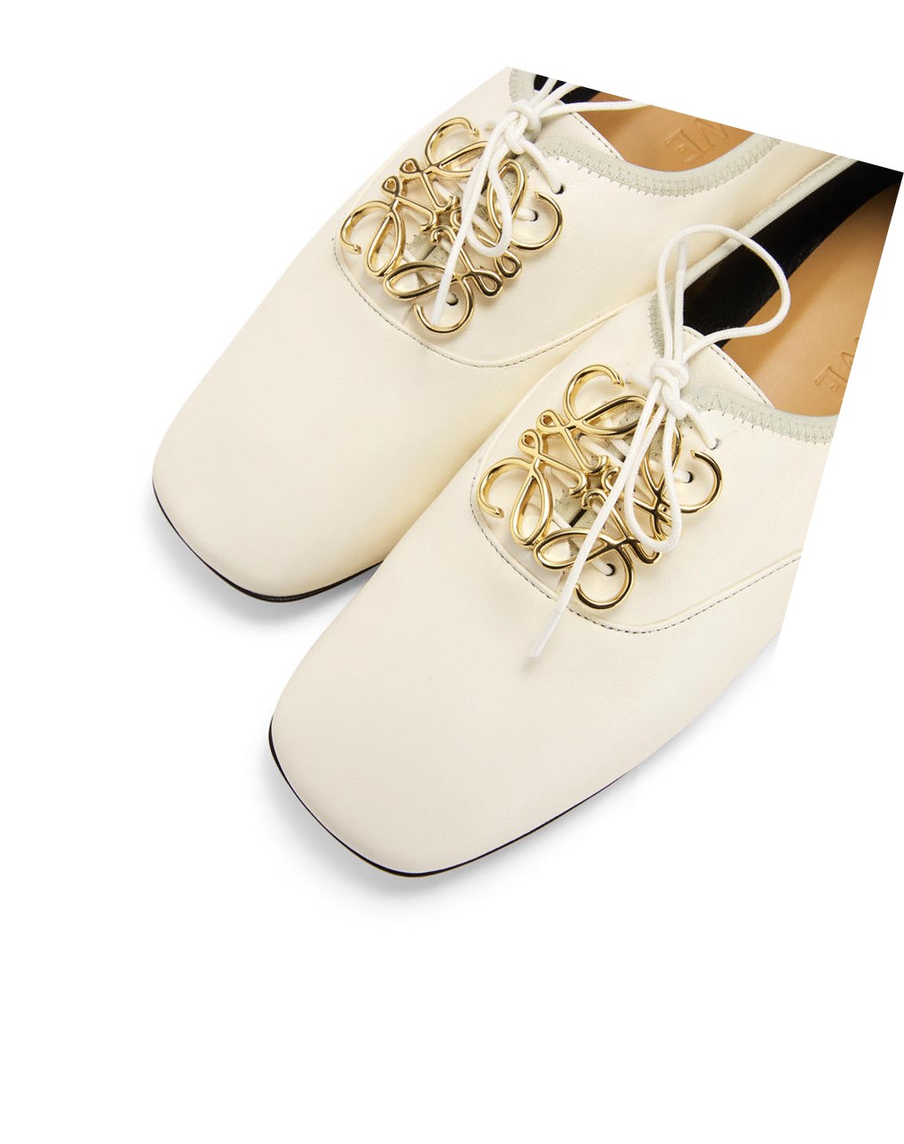 Loewe Anagram soft derby in lambskin Blanche | 0195SEWVH