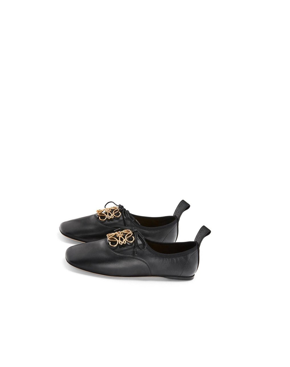 Loewe Anagram soft derby in lambskin Noir | 5074MVBRY