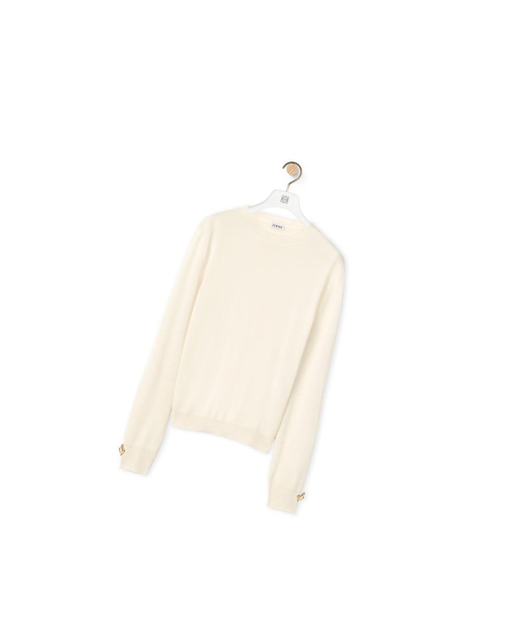 Loewe Anagram sweater in cashmere Blanche | 8530AMPHX