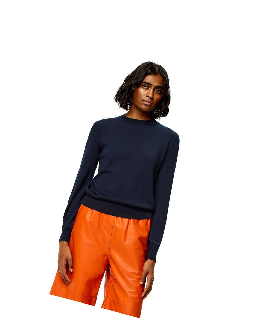 Loewe Anagram sweater in cashmere Bleu Marine Bleu | 3560WCLMJ