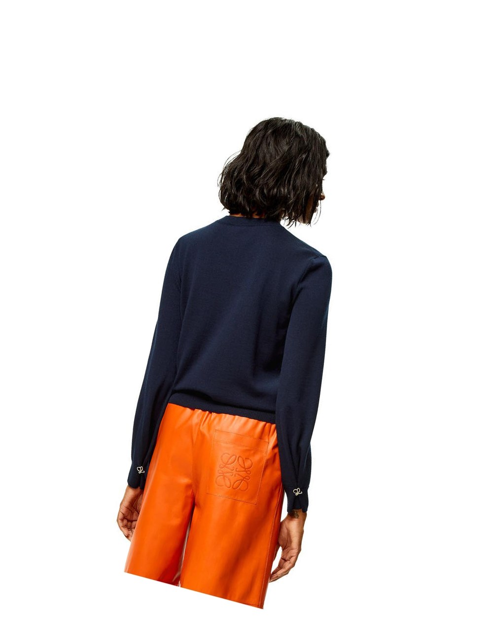 Loewe Anagram sweater in cashmere Bleu Marine Bleu | 3560WCLMJ