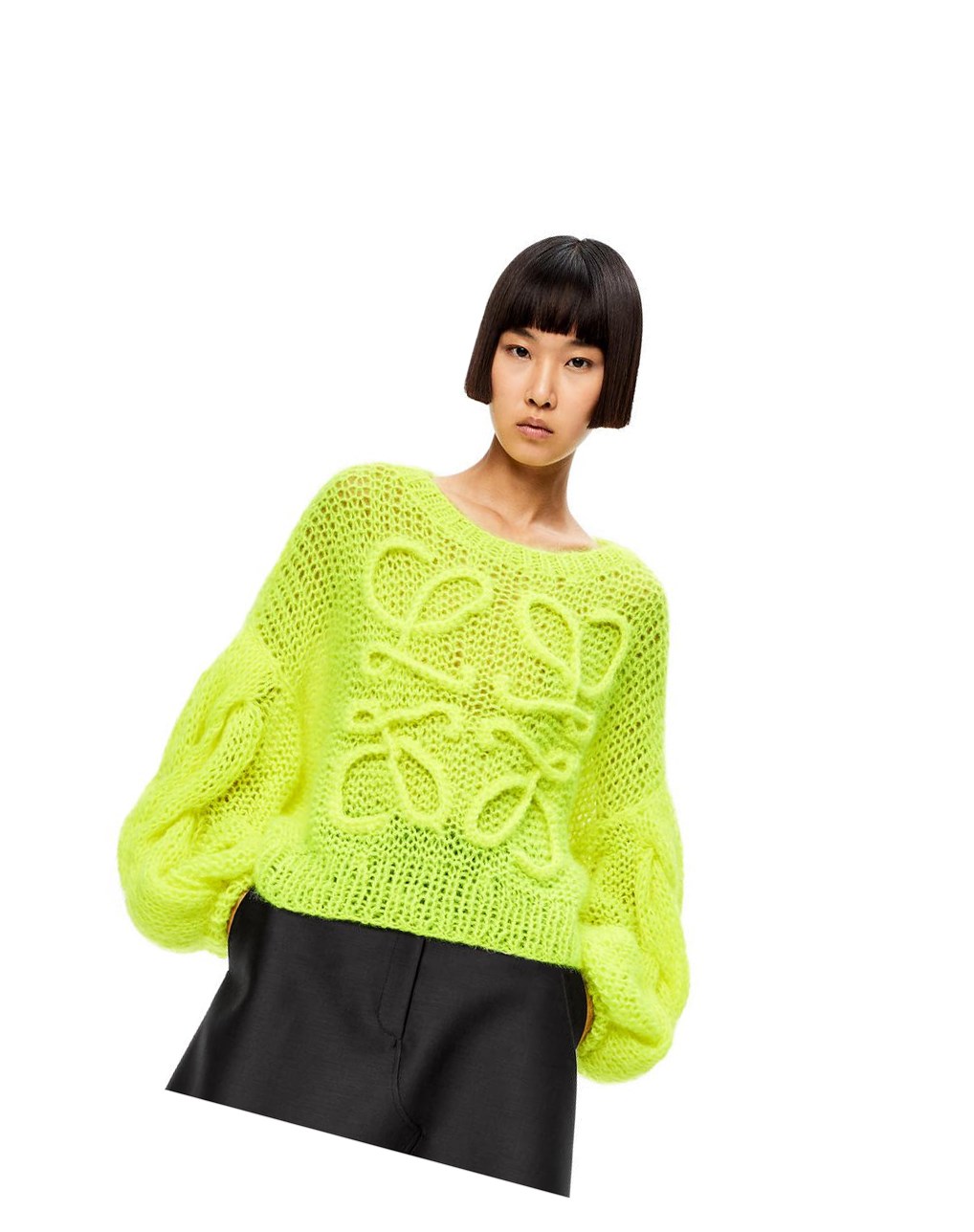 Loewe Anagram sweater in mohair Jaune | 5264EMQXP