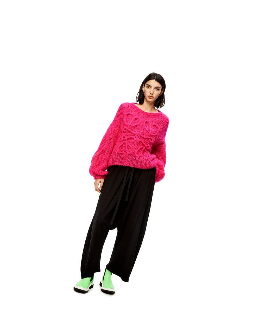 Loewe Anagram sweater in mohair Rose | 1752XSDAN