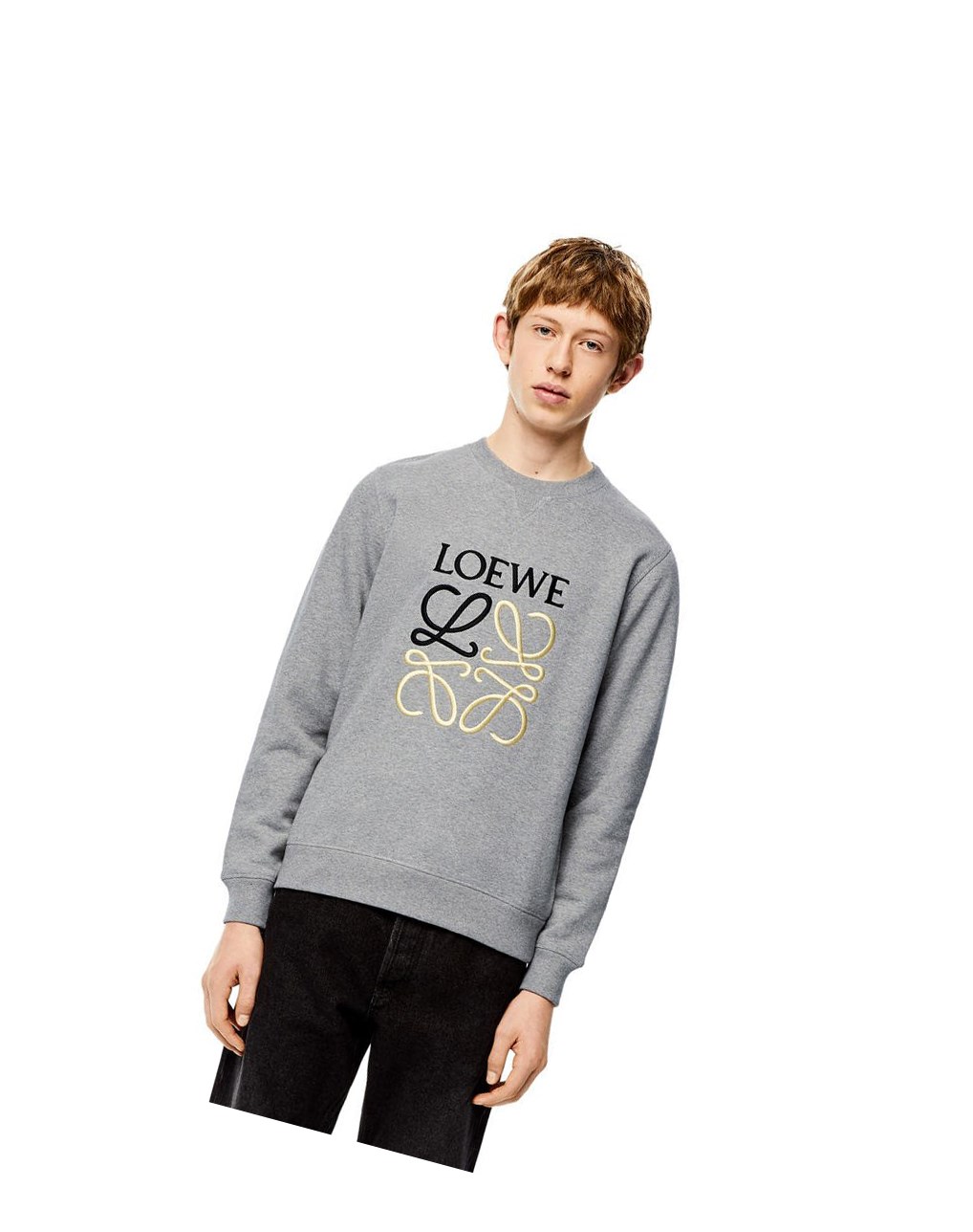 Loewe Anagram sweatshirt in cotton Grise | 0765FKJNO