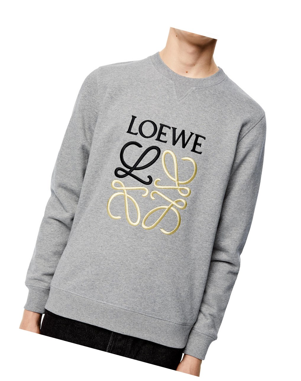 Loewe Anagram sweatshirt in cotton Grise | 0765FKJNO