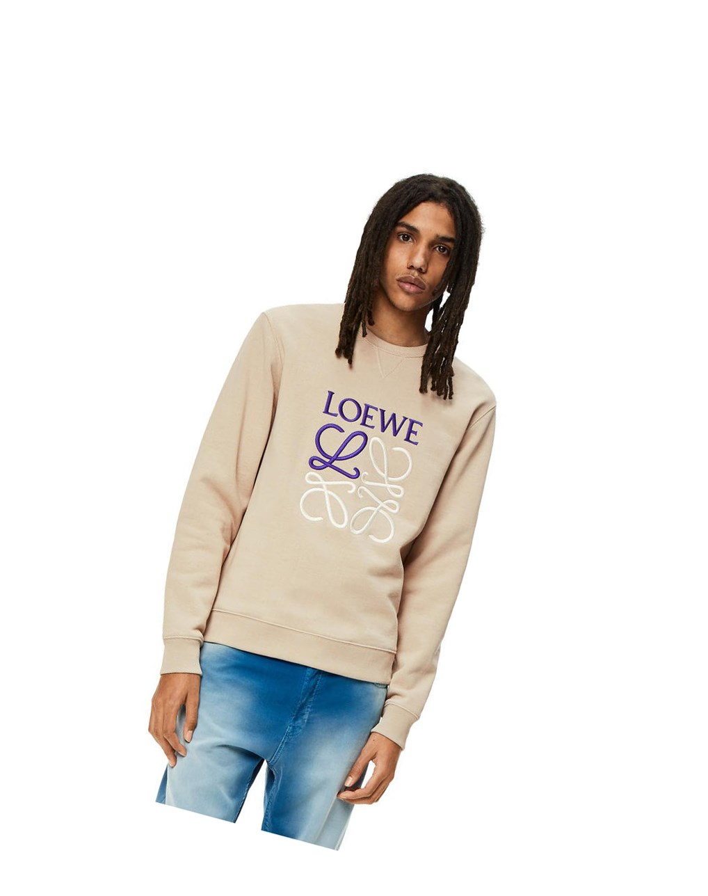 Loewe Anagram sweatshirt in cotton Grise | 2187FACSE