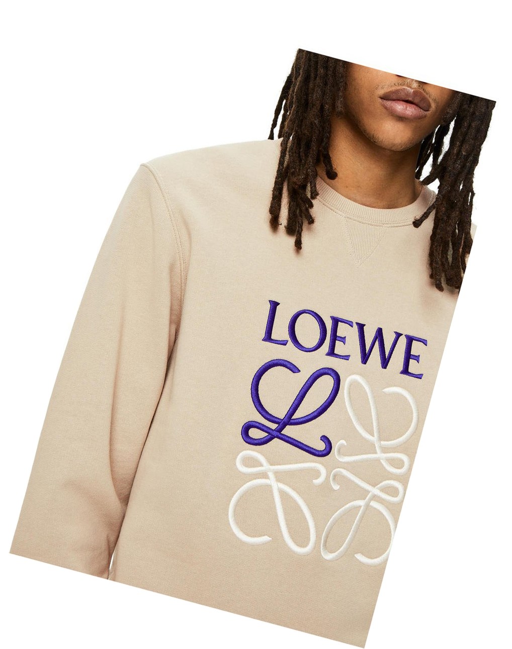 Loewe Anagram sweatshirt in cotton Grise | 2187FACSE