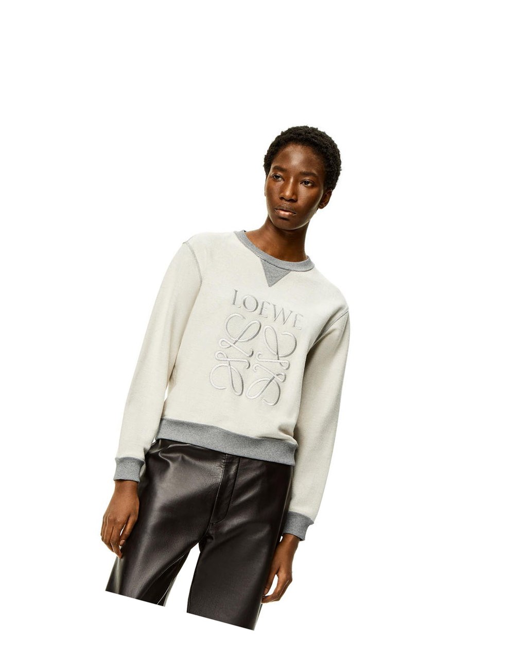 Loewe Anagram sweatshirt in cotton Grise | 7240RXGFV