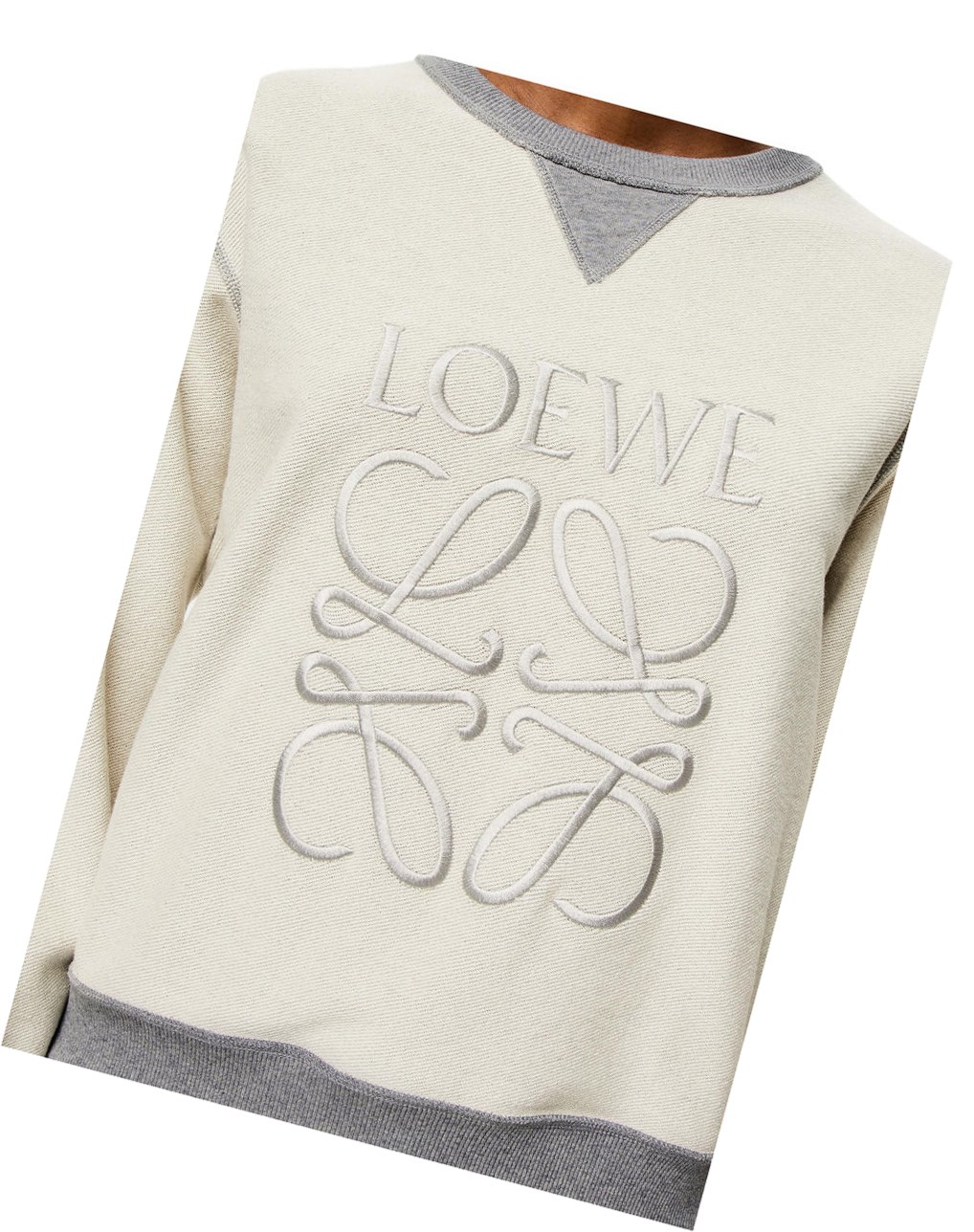 Loewe Anagram sweatshirt in cotton Grise | 7240RXGFV