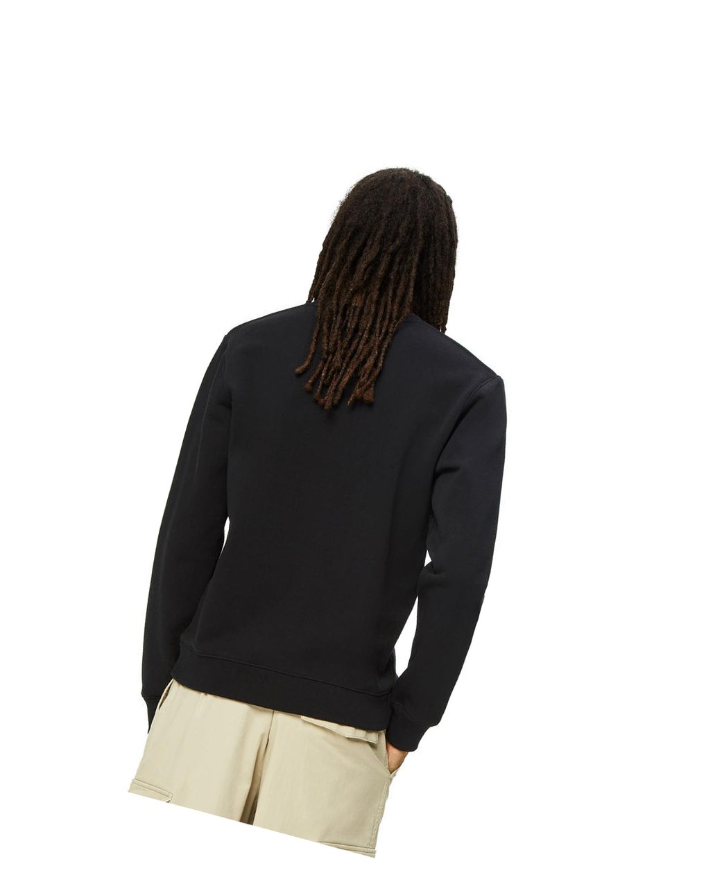 Loewe Anagram sweatshirt in cotton Noir | 9405NHEIQ