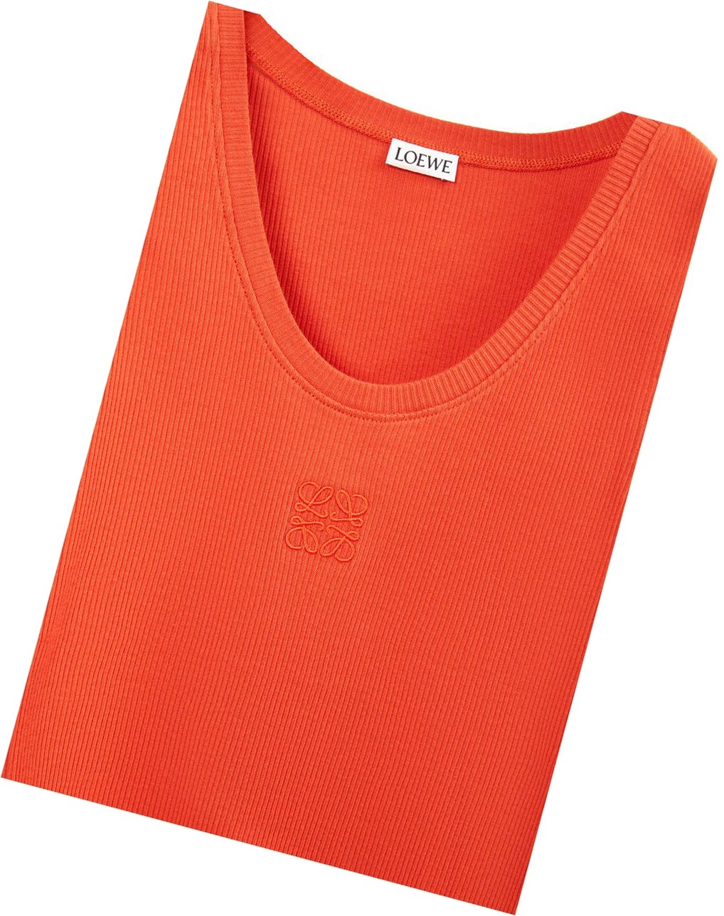 Loewe Anagram tank top in cotton Orange | 0531IBAUC