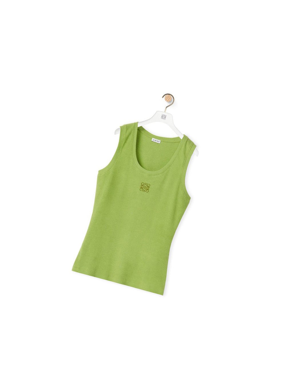 Loewe Anagram tank top in cotton Vert | 5473RUGZX