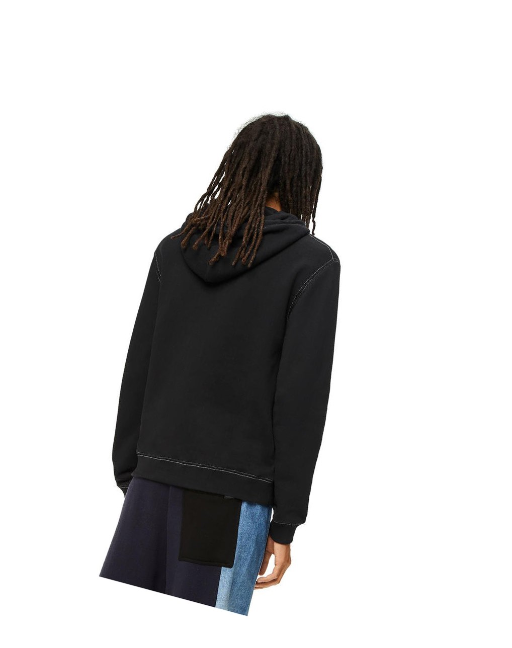 Loewe Anagram tonal hoodie in cotton Noir | 4082XSHNA