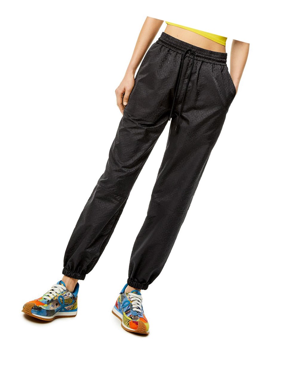 Loewe Anagram tracksuit trousers in nylon Noir | 9710ZDKTF