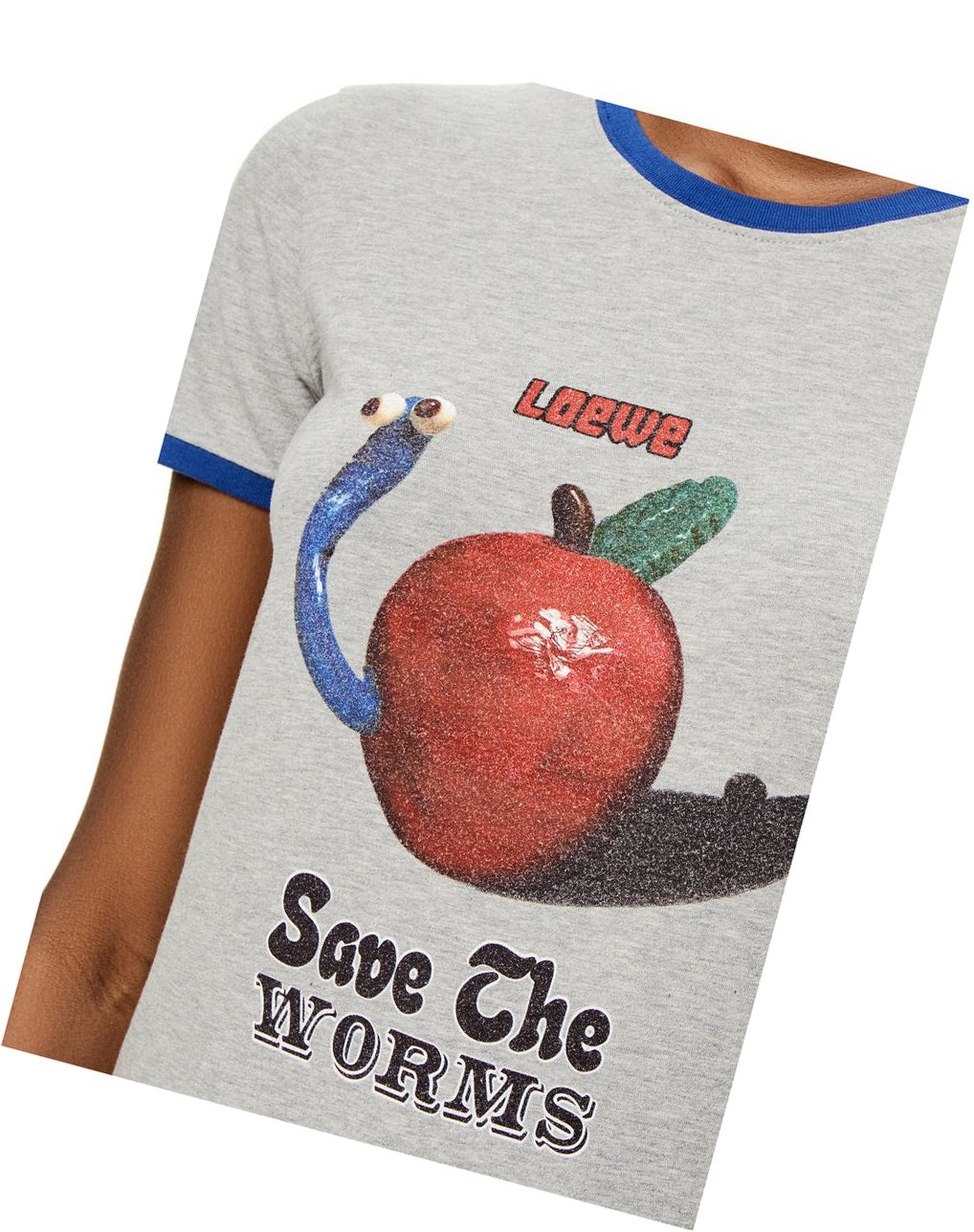 Loewe Apple print T-shirt in cotton Grise | 7052EKHMG