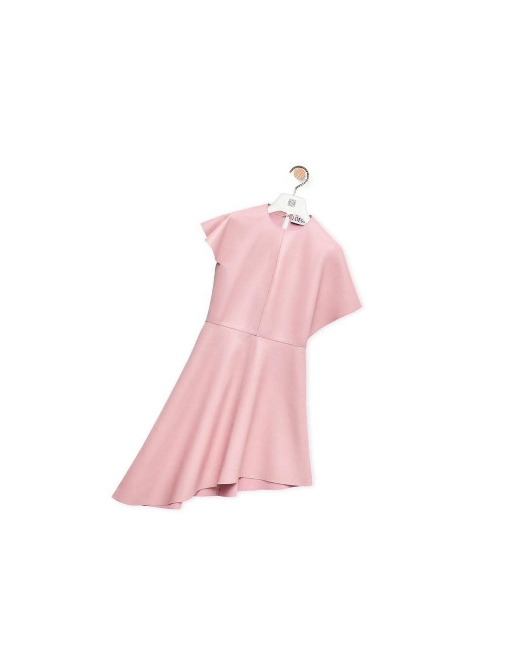 Loewe Asymmetric dress in nappa Rose Clair | 5386EVMBG