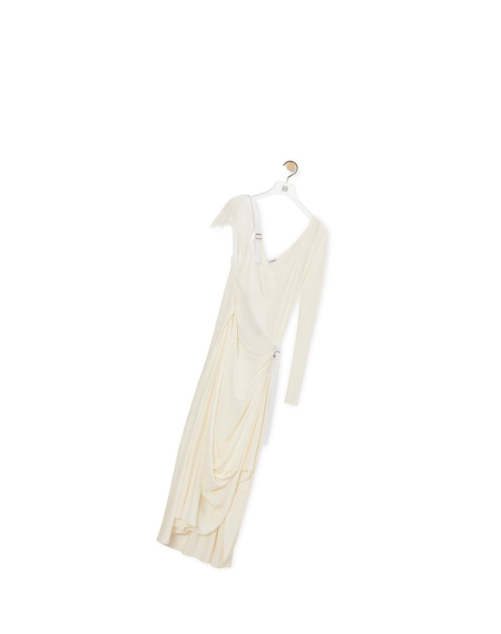 Loewe Asymmetric dress in viscose Blanche | 3521QIWFX