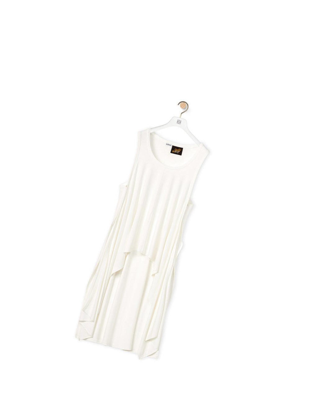 Loewe Asymmetric tank top in viscose Blanche | 5640WOEIM