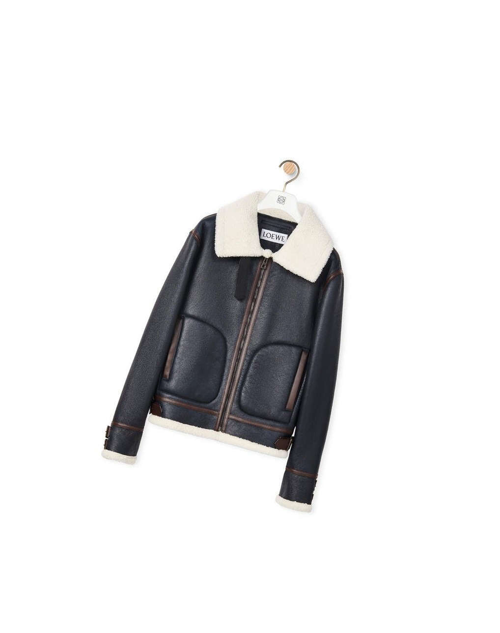 Loewe Aviator jacket in shearling Bleu Marine Bleu | 7921VPMYQ