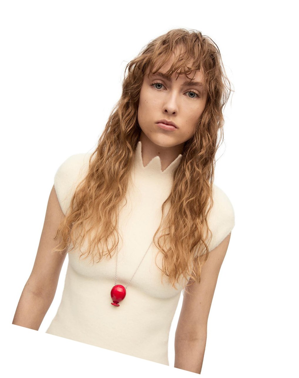 Loewe Balloon pendant in sterling silver and enamel Rouge | 4519EBMXV