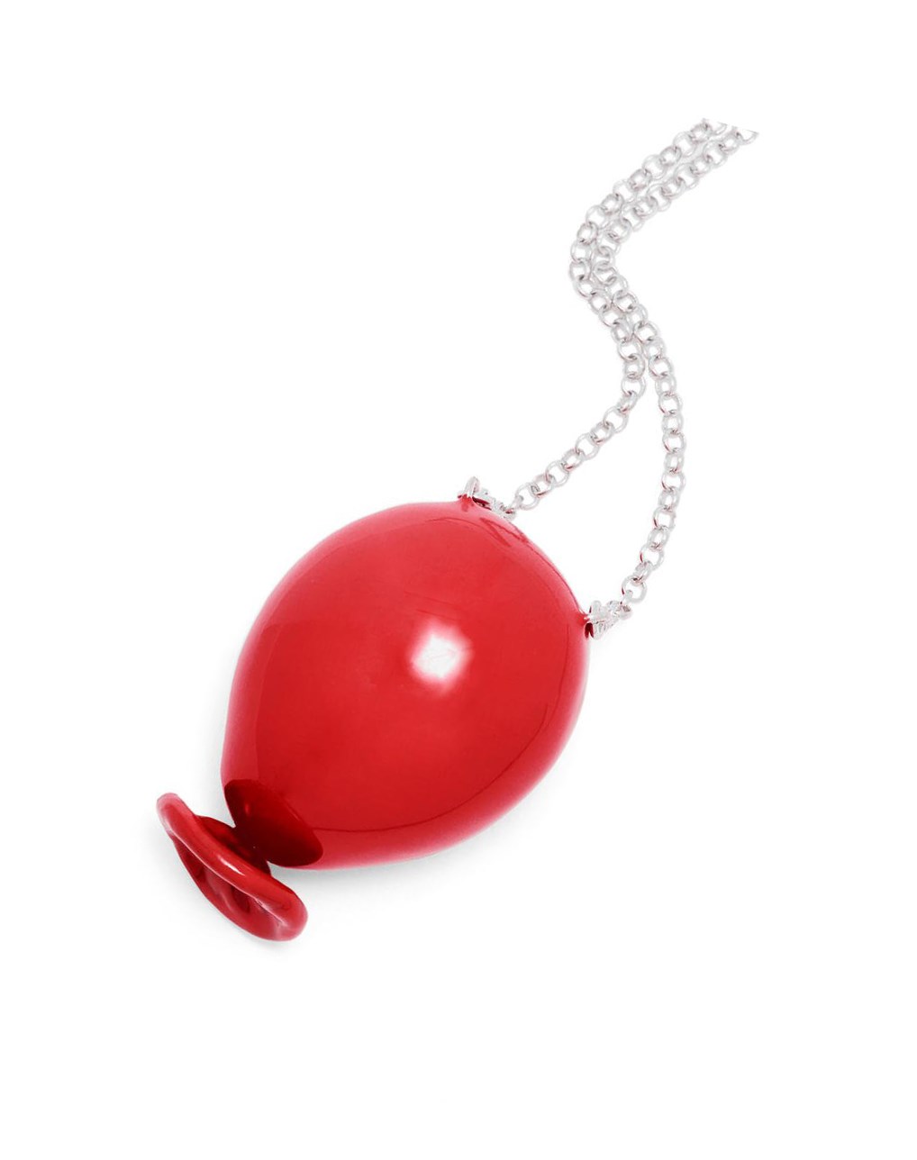 Loewe Balloon pendant in sterling silver and enamel Rouge | 4519EBMXV