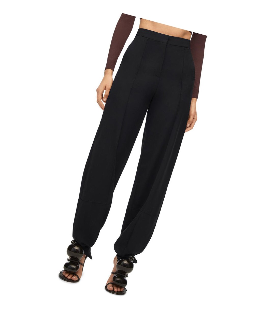 Loewe Balloon trousers in wool Noir | 7482ZGOWD