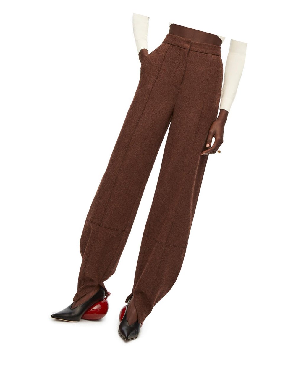 Loewe Balloon trousers in wool Rouge | 0164AYTQB