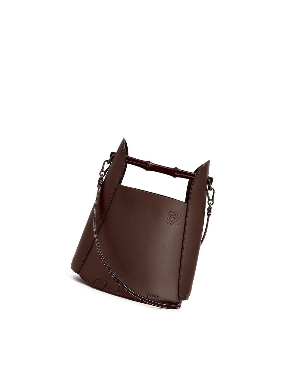 Loewe Bamboo bucket bag in calfskin Chestnut | 3289RZHNJ