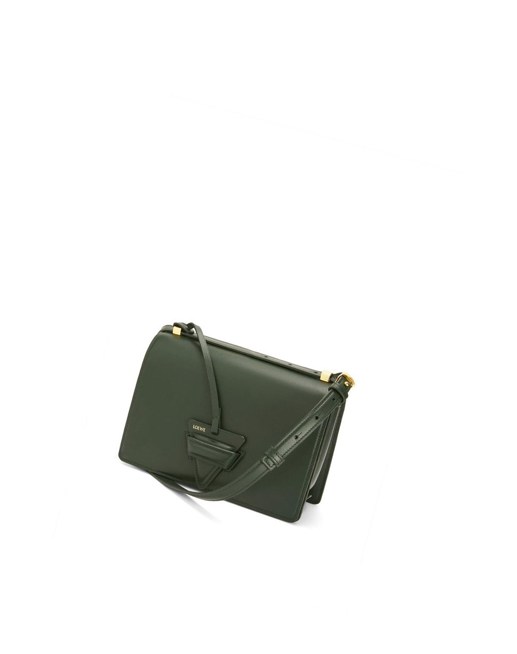 Loewe Barcelona bag in silk calfskin Kaki | 2750NFZLA