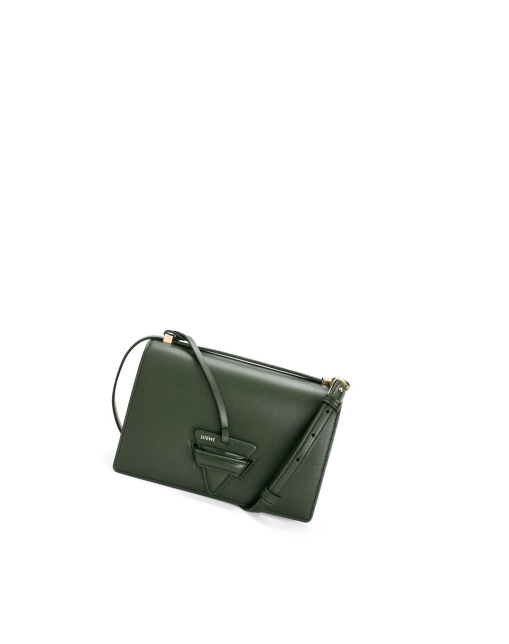 Loewe Barcelona bag in silk calfskin Kaki | 2750NFZLA