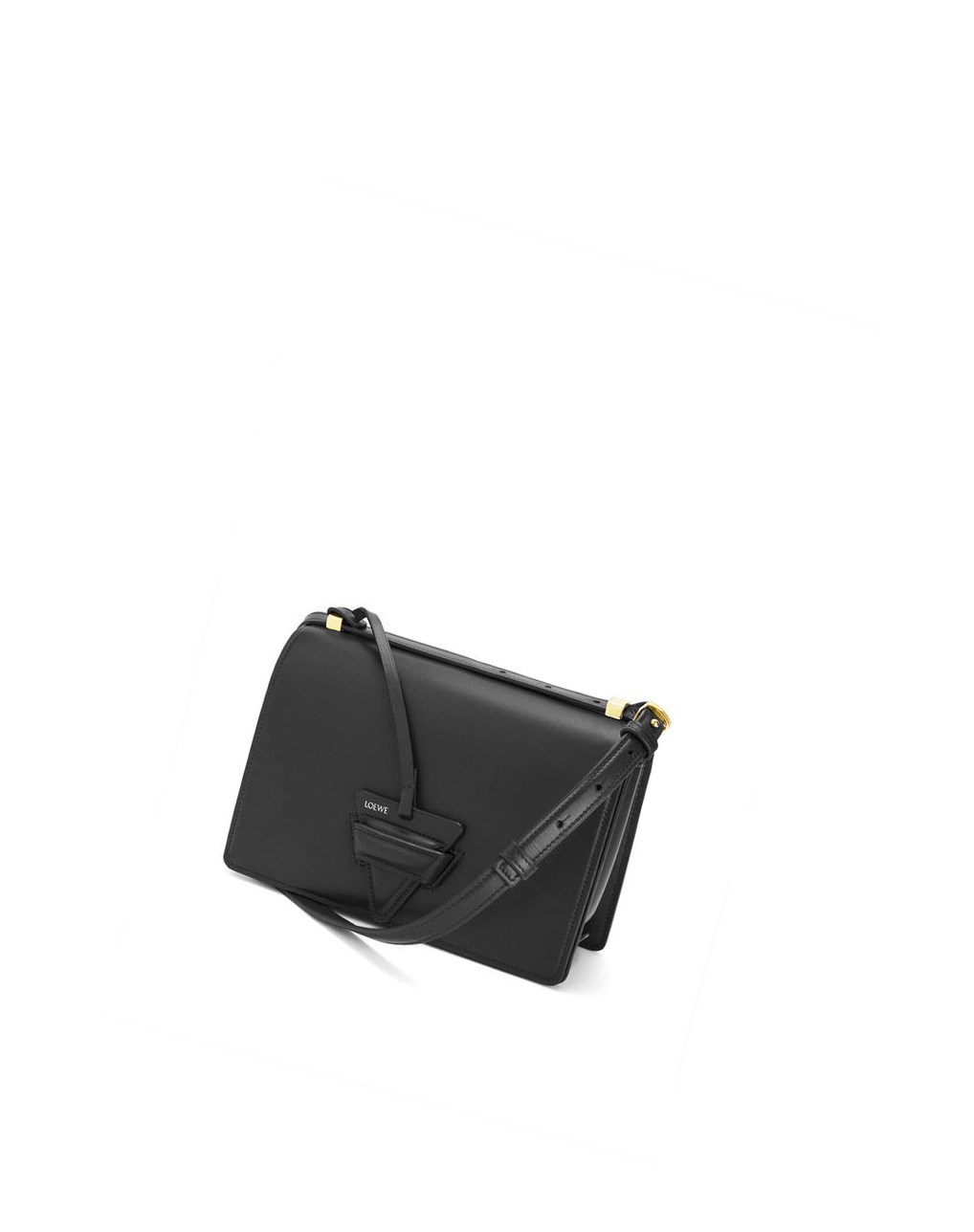 Loewe Barcelona bag in silk calfskin Noir | 4805KSYQU